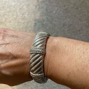 Gorgeous Judith Ripka for QVC silver cuff bracelet